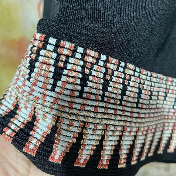 Maje Black Zig Zag Trim Sweater S/M - Picture 13 of 16